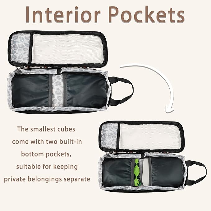 7 Pcs Compression Packing Cubes for Travel Luggage, Lightweight Suitcase Organizer Bags Set, Compression Packaging Cube for T