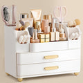 HBlife Makeup Organizer for Vanity with Brush Holder, Large Bathroom Countertop Cosmetic Organizer Skin Care Storage, Easy to