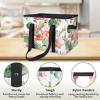 Reusable Grocery Bags Heavy Duty Shopping Bags Foldable Large Tote Bags with Long Handles & Hard Bottom
