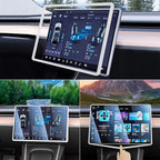 2PCS Protector Trim Frame Compatible with Tesla Model 3 Y 2020-2024 2026 Screen Edge Frame Rearview Mirror Cover Interior Silicone Decorations Center Console Decor Highland Juniper Accessories (White)