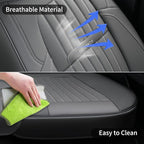 Coverado Front Seat Covers, Car Seat Cover, Gray Seat Covers for Cars, 2PCS Car Seat Protector,Waterproof Faux Leather Car Se