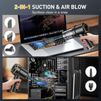 KMM Handheld Car Vacuum Cleaner, 9000PA Vacuum Cleaner & Air Duster, 120W High Power Vacuum Portable Cordless, Hand Held Vacu