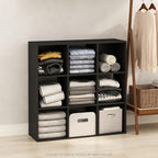 Furinno PELLI Closet Organizers and Storage, 9-Cube Closet Organizer, Open Shelf Closet Storage, for Wardrobe, Bedroom, Livin