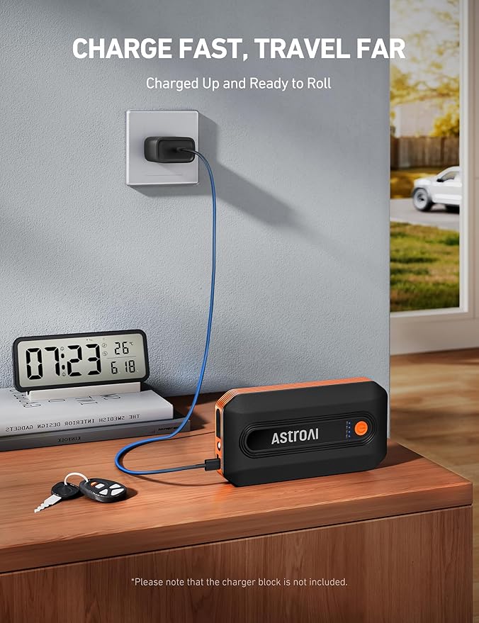 AstroAI B8 3000A Car Battery Jump Starter, 12V Jump Starter Battery Pack (up to 9.0L Gasoline and 7.0L Diesel Engine),
