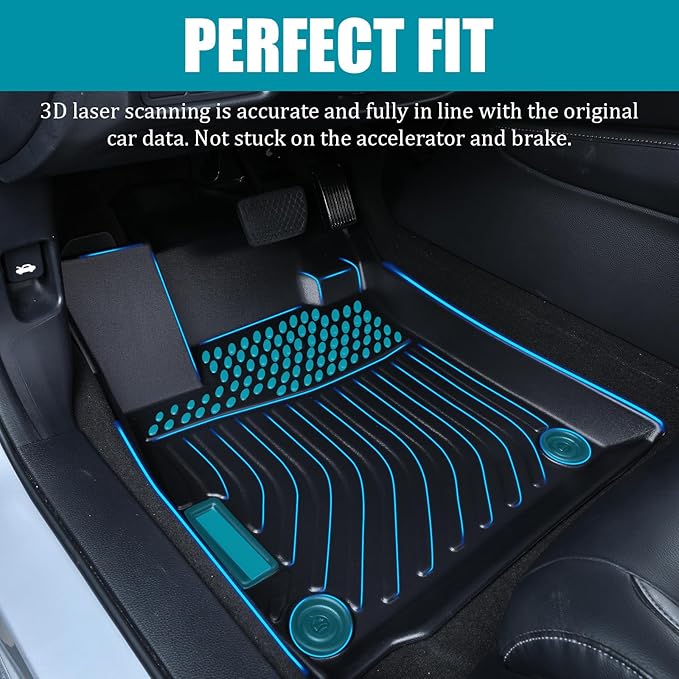 6PCS All Weather Floor Mats for 2024 2025 Tesla Model 3 Highland, 3D TPE Protection Floor Liners Cargo Liner and Cargo Trunk Mats Accessories Front Rear Cargo Mat Full Set (2024 Model 3 Highland)