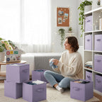 GRANNY SAYS Cube Storage Bins, 11 Inch Cube Storage Organizer, Fabric Collapsible Storage Bins, Storage Cubes for Shelves, Cl