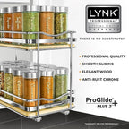 LYNK PROFESSIONAL® Élite™ Pull Out Spice Organization for Cabinets - 6-3/8 inch Wide – Spice Rack for Inside Cabinets – Wood/