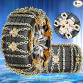 Snow Chains, Tire Chains for Car SUV Pickup Trucks, Adjustable Portable Universal Emergency Anti Skid Snow Car Tire Chains fo