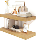 30 Inch Floating Shelves | 12 Inch Deep Oak Floating Shelves Set of 2 | 30" W x 12" D Rustic Wood Shelves for Wall | Deep Oak