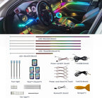 KENANEK Ambient Lighting Car Interior LED Strip Lights 10-in-1, 175” Acrylic Multi-Color Car Ambient Lighting Kit with Music Sync, APP Control, Interior LED Lighting for Cars SUVs Trucks