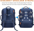 Lumesner Carry on Travel Backpacks, Extra Large 40L Flight Approved Bag for Men & Women,Expandable Suitcase Backpack With 4 P