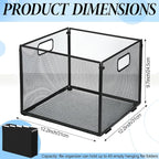 2 Pack Hanging File Holder, 10 Hanging Folders, Metal Mesh, Letter Size Folder Storage, Desktop Storage Cabinets, Office Scho