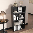 4 Tier Book Shelf, 4 Cube Storage Organizer,4 Tier Low Bookcase Storage Display Organizer, 44 Inch Versatile Cubes Shelf and 