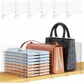 Yieach 6 Pack Acrylic Shelf Dividers for Closet Organization,Towel,Sweater,Purse Organizer - Adjustable Height - Vertical She