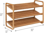 Honey-Can-Do SHO-01599 Bamboo 3-Tier Shoe Shelf