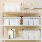 Citylife 17 QT Plastic Storage Box with Removable Tray and 6 Detachable Tall Inserts Craft Organizers and Storage Clear Stora