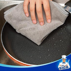 MR.SIGA Microfiber Cleaning Cloth, All-Purpose Microfiber Towels, Streak Free Cleaning Rags, Pack of 12, Grey, Size 32 x 32 c
