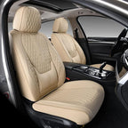 Coverado Front Seat Covers, Car Seat Covers Front Seats, Nappa Leather Seat Covers for Cars, Waterproof Seat Covers with Lumb