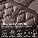 Coverado Car Seat Covers Front Seats, 2-Pack Luxury Leathaire Seat Covers for Cars, Waterproof Car Seat Protector, Anti-Slip 