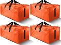 HOMESURE 4 Pack Large Strong Moving Bags with Zippers & Carrying Handles - Water-Resistant - Heavy Duty Storage Tote for Spac
