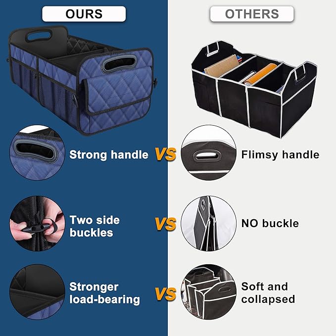 Deosk Car Trunk Organizer for SUV, Car Organizers and Storage with 6 Pocket, Car Accessories for Women/Men 50L Waterproof