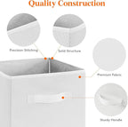 Lifewit Storage Cubes, Foldable Decorative Fabric Storage Baskets for Organizing Home Organizers with Handles for Shelves, Cl