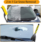 2 PCS 25.5" Car Snow Brush and Detachable Ice Scraper, Snow Shovel for Car Window, with Foam Grip and 45° angle Brush Head, Snow Shovel for Car Window, Winter Accessories for Cars, Trucks, SUVs