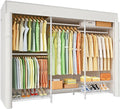 Ulif E13C Heavy Duty Closet Organizer System，Freestanding Clothing Racks for Hanging Clothes，Adjustable Garment Rack 63" W x 