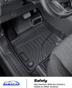 All Weather Floor Mats Cargo Liner for Ford Bronco Sport 2026 2025-2021,TPE Full Set Carpets Trunk Mat for Base Big Bend Badlands Accessories (ONLY for Sport),4pcs