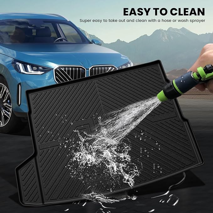 LASFIT Cargo Mat & Backrest Mats Seat Protector for BMW X3 2025 2026, Custom Fit 100% TPE All Weather Protection Car Liner for BMW X3 30 xDrive M50 xDrive Trunk Mats, Black