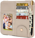 Visor Organizer, Apricot Sunglass Holder For Car, Sunvisor Organizers with Multiple Pockets and Picture Frame, Essential Car Interior Accessories for Women and Men