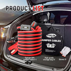 TOPDC Jumper Cables Heavy Duty 1000Amp Booster Cables for Car Battery, Heavy Duty Cables for Diesel Trucks, Protable Jumper Cables Kit with Case, Gloves