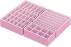 Simple Houseware 4-Pack Drawer Organizer Set - Closet Dividers for Underwear, Socks, Bras, Scarves, Ties - Foldable Non-Woven