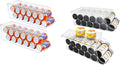 2 Pack Soda Can Organizer & 2 Pack Skinny Can Organizer for Refrigerator