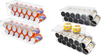 2 Pack Soda Can Organizer & 2 Pack Skinny Can Organizer for Refrigerator