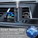 Smart Car Air Freshener Diffuser,Car Aroma Diffuser Air Freshener Spray Automatic with 6PCS Cologne Aromatherapy Oil (Grey 3P
