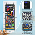 Over The Door Organizer for Toy Guns, Toy Storage, Toys Organizer with Pockets, Hook&Loop Straps for Foam Blasters, Darts, Go