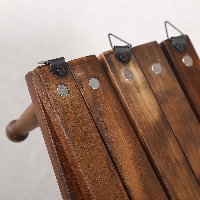 WEBI Accordion Wall Hanger,Expandable Wooden Coat Rack,Accordion Hat Rack for Wall for Hats,Caps,16 Peg Hooks,Brown,2 Packs