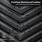 CAR PASS 3D Foam Luxury Leather Back Bench Car Seat Covers,Waterpoof Faux Leather Rear Seat Cover Universal Fit for Cars Seda