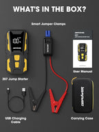 DBPOWER 5000A Jump Starter, 74Wh Car Battery Jump Starter for Up to 10.0L Gas and 8.0L Diesel Engine, 12V Portable Jump Box