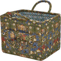 Boho Fabric Storage Basket, Large Capacity Laundry Basket, 12.2'' x 10.23'' x 10.23'' Collapsible Laundry Hamper with Easy Ca