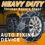 Heavy Duty Snow Chains Tire Chains for Light Truck, SUV & Pickup, Easy Installation, Wear-Resistant Alloy Steel for Superior 