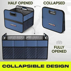 FORTEM Car Trunk Organizer, Collapsible Two Compartment Organizer, Foldable SUV & Truck Storage for Car Accessories for