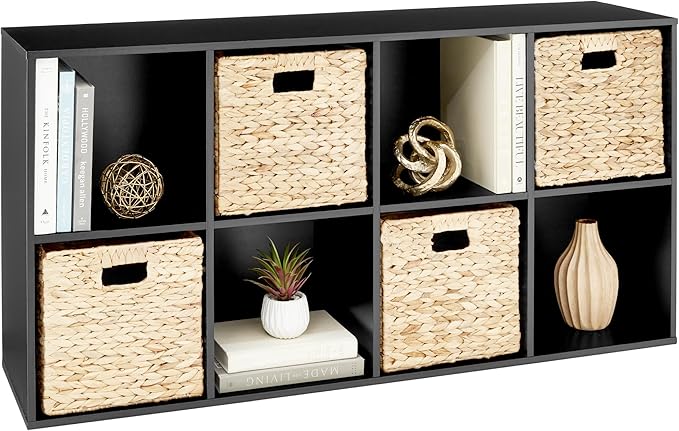 Best Choice Products 8-Cube Storage Organizer, 11in Shelf Opening, Bookcase, Display Shelf, Customizable w/ 3 Removable Back 