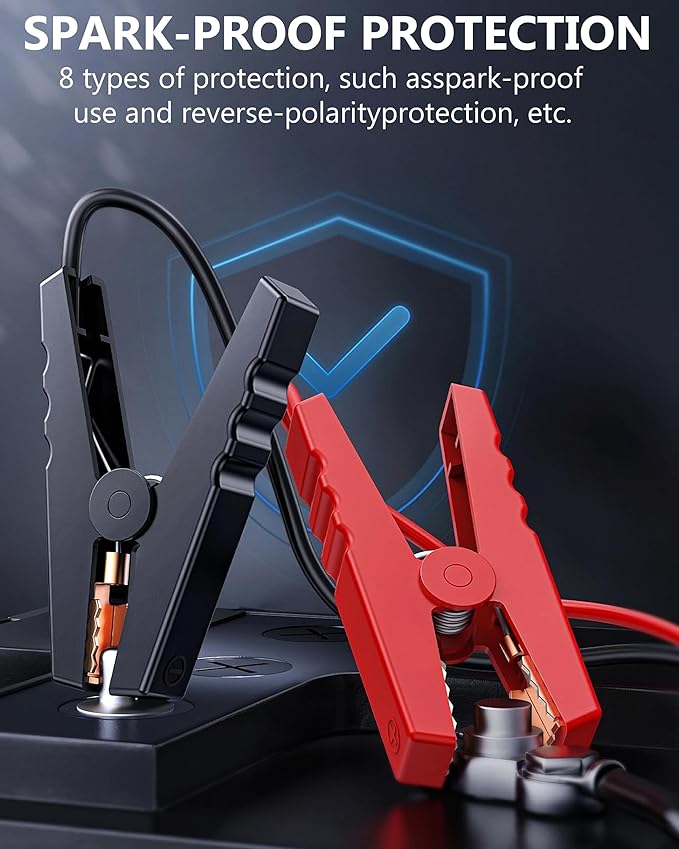 Car Jump Starter with Air Compressor, 4000A Portable Jump Starter for Dead Battery, 150 PSI Tire Inflator with Auto