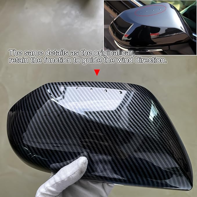 CKE Compatible with Toyota Camry 2026 2025 2024 2023 2022 2021 2020 2019 2018 Accessories Car Exterior Door Side Rearview Mirror Guard Cover Trim Caps -Carbon Fiber Style