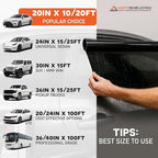 MotoShield Pro 25% VLT Nano Ceramic Window Tint for Car 40” in x 6’ ft 2PLY Roll High Heat Rejection & Glare Reduction Auto Tint Privacy Film, Rejects up to 99% IRR, 99% UV Blocking, Easy DIY Shrink