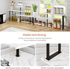 Homode Bathroom Counter Corner Shelf, 3 Tier Kitchen Countertop Organizer for Over The Sink, Make Up, Dresser Table, White Ma