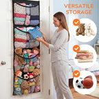 Ofiray-home Over The Door Stuffed Animal Storage, Cotton Toy Organizer for Storage Plush Toys, Stuffed Animal Holder with 4 L