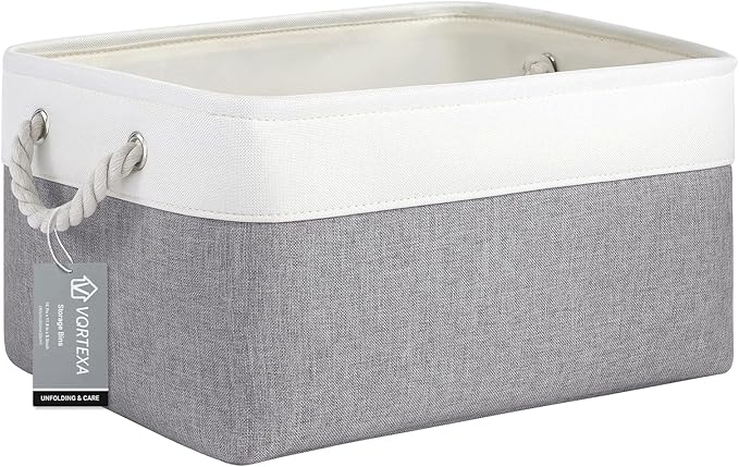 Large Storage Baskets- 15.7x11.8x8.26 inch Storage Bins for Shelves and Closet Organizing, Foldable Fabric Bin for Home Organ